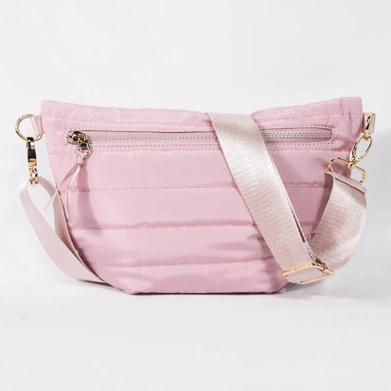 JoJo Puffer Crossbody/Belt Bag (Light Pink)