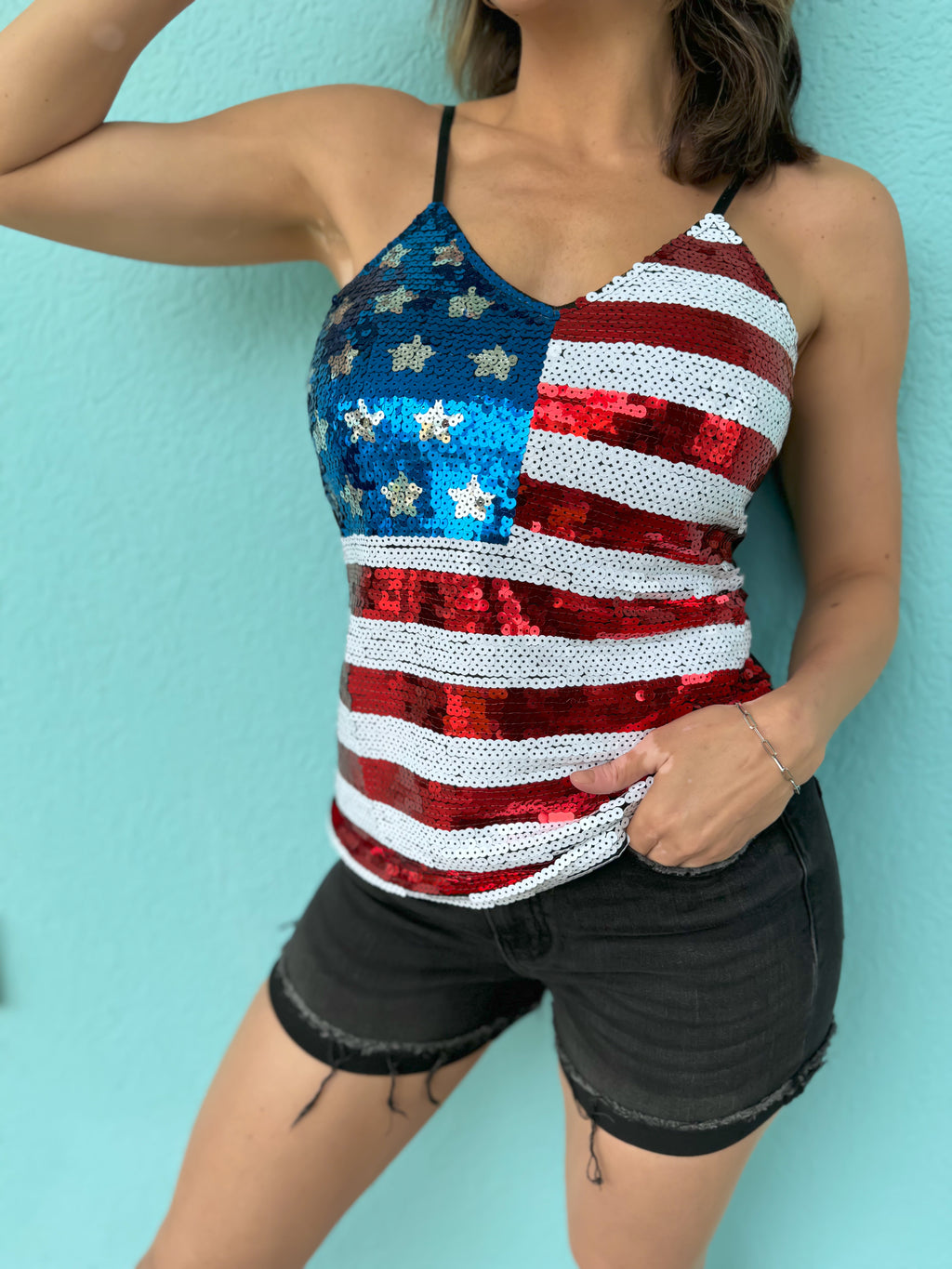 Sparkles With Pride Flag Tank