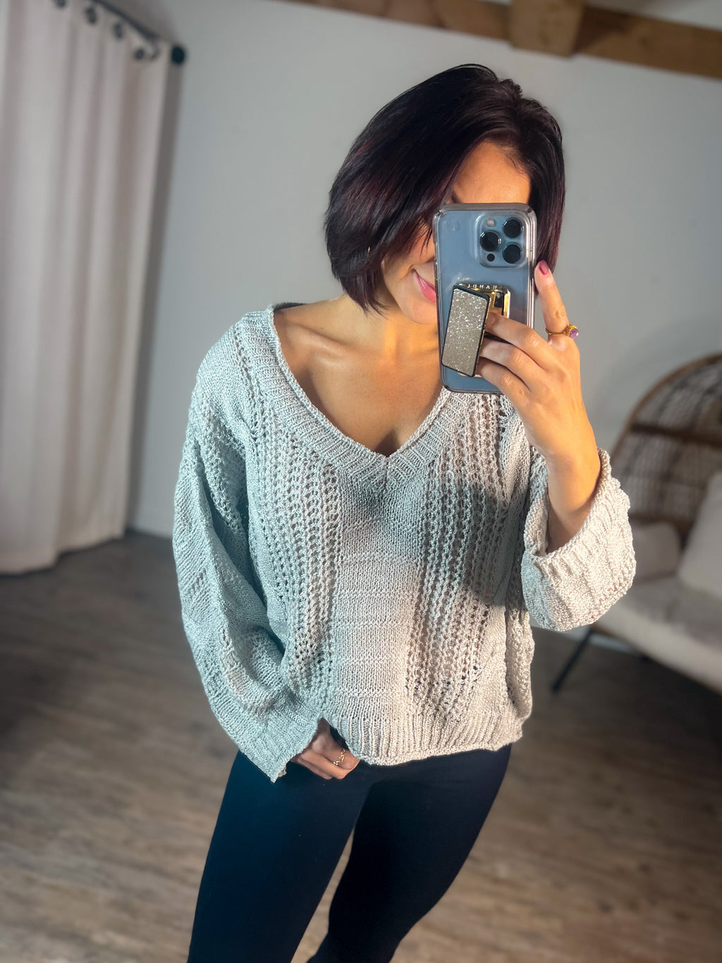 Stone Gray Sweater