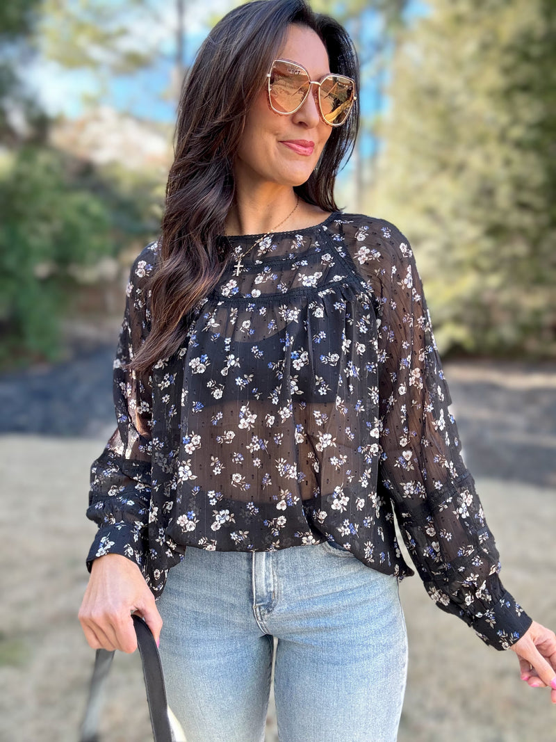 Allie Sheer Floral Top