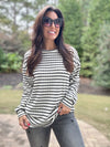 Urban Ribbed Striped Top (Black & White)