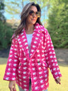 *DOORBUSTER* Check Me Out Boucle Coat (Hot Pink)