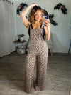 Leopard Ribbed Overalls