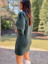 The Shane Sweater Dress (Hunter Green)