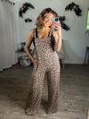 Leopard Ribbed Overalls