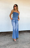 Talking Smock Denim Jumper/ Pre-Order/ Ships Mid June