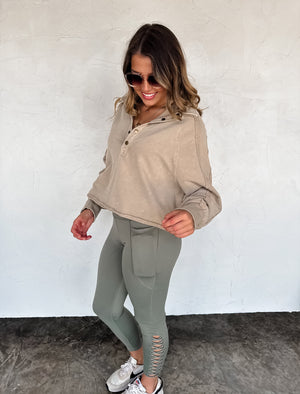 Seamless Criss Cross Leggings (Olive)