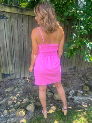 Ready To Swoon Off The Shoulder Pink Dress