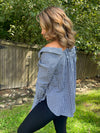 Off The Shoulder Working Button Down