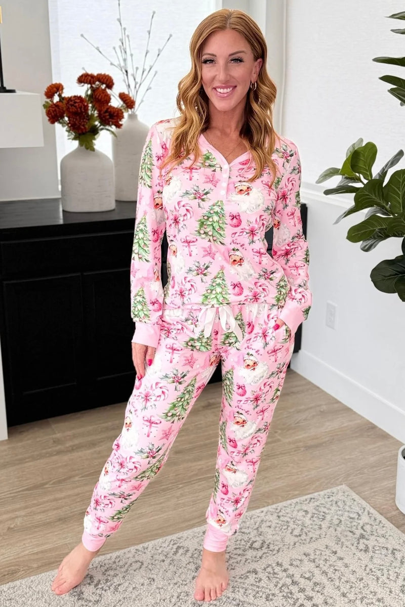 Pink Christmas Butter PJ Set