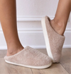 Plush Rubber Sole Slippers