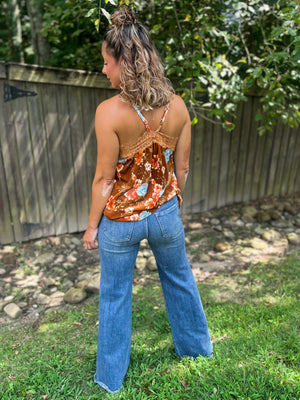 Fall Into Love Velvet Lace Tank