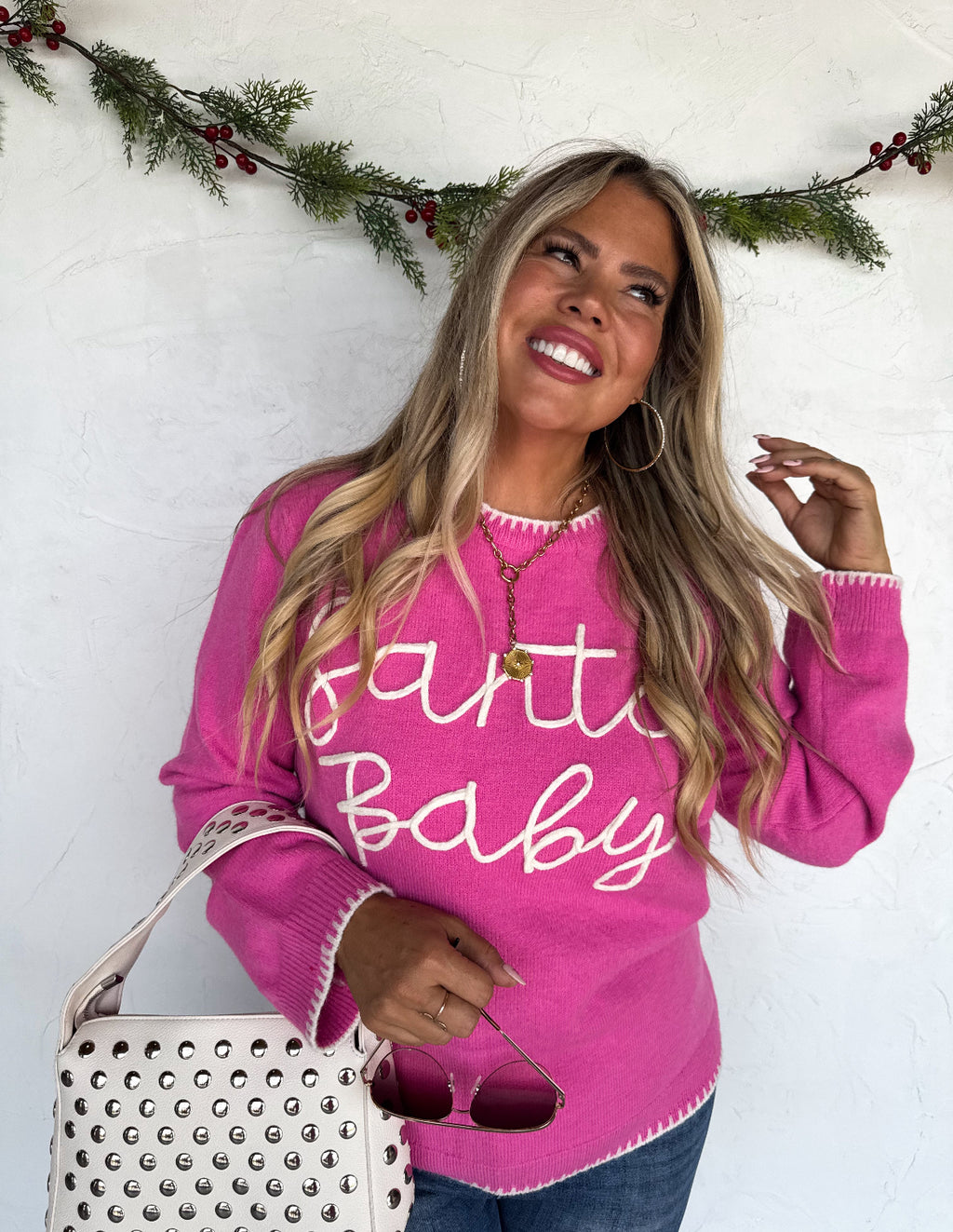 Santa Baby Cozy Knitted Sweater (Ships in 1 Week)