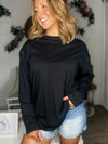 Organic Cotton Boyfriend Top (Black)