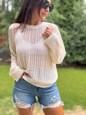 Essential Summer Sweater (Light Cream)