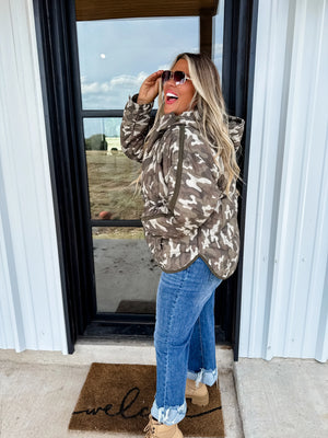Camo Puffer Pullover / Pre-Order - Ships Early November