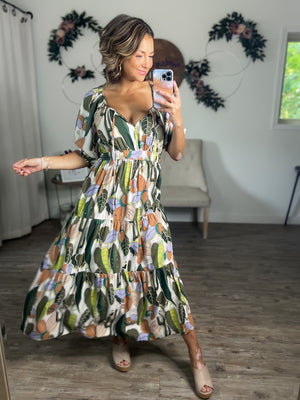 Bold Moves Olive Dress