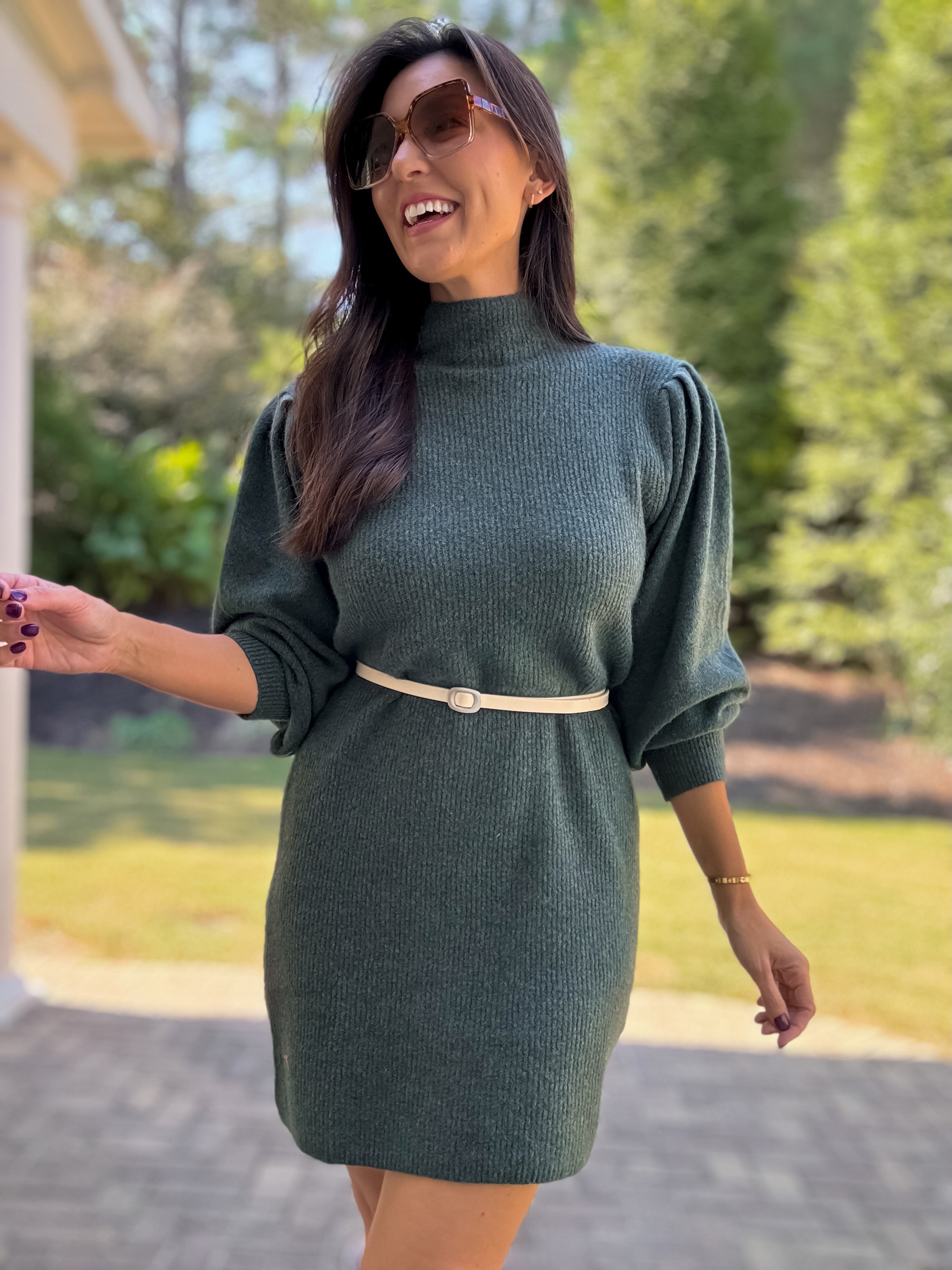 The Shane Sweater Dress (Hunter Green) L The Shane Sweater Dress (Hunter Green) L