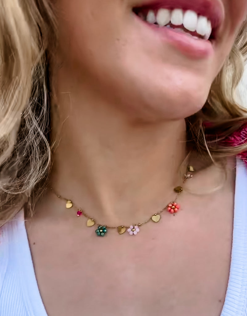 Floral Love Link Necklace