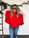 Lolo Sweater Poncho (Red)