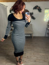 Millie Striped Midi Sweater Dress