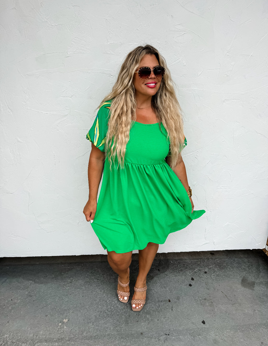 Day In Italy Dress Green