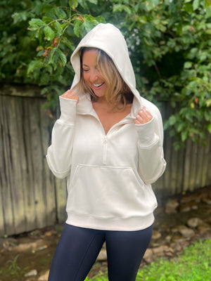 Dream Stream Half Zip Pullover (Cream)