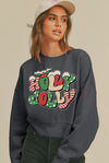 Holly Jolly Cropped Longer Pullover