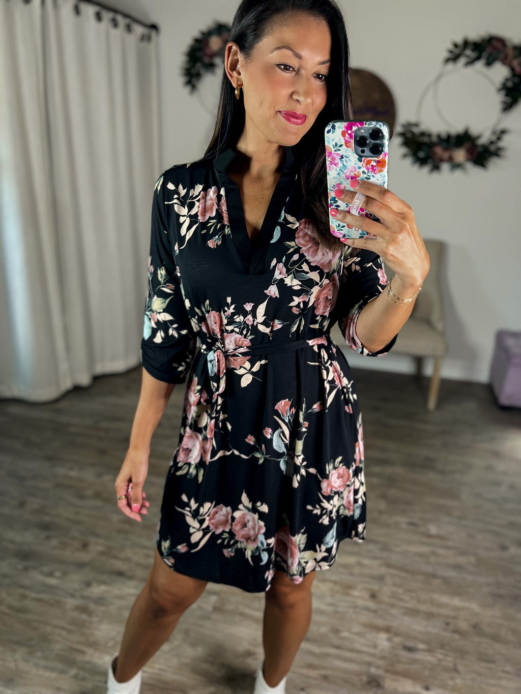 Sophisticated in Floral Dress