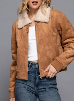 The Adrienne Suede Jacket w/ Inner Fur