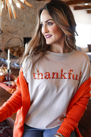 Thankful Embriodered Pullover / Pre-Order Ships Week of 10/28