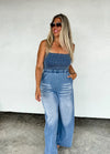 Talking Smock Denim Jumper/ Pre-Order/ Ships Mid June