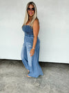 Talking Smock Denim Jumper/ Pre-Order/ Ships Mid June