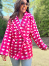 *DOORBUSTER* Check Me Out Boucle Coat (Hot Pink)