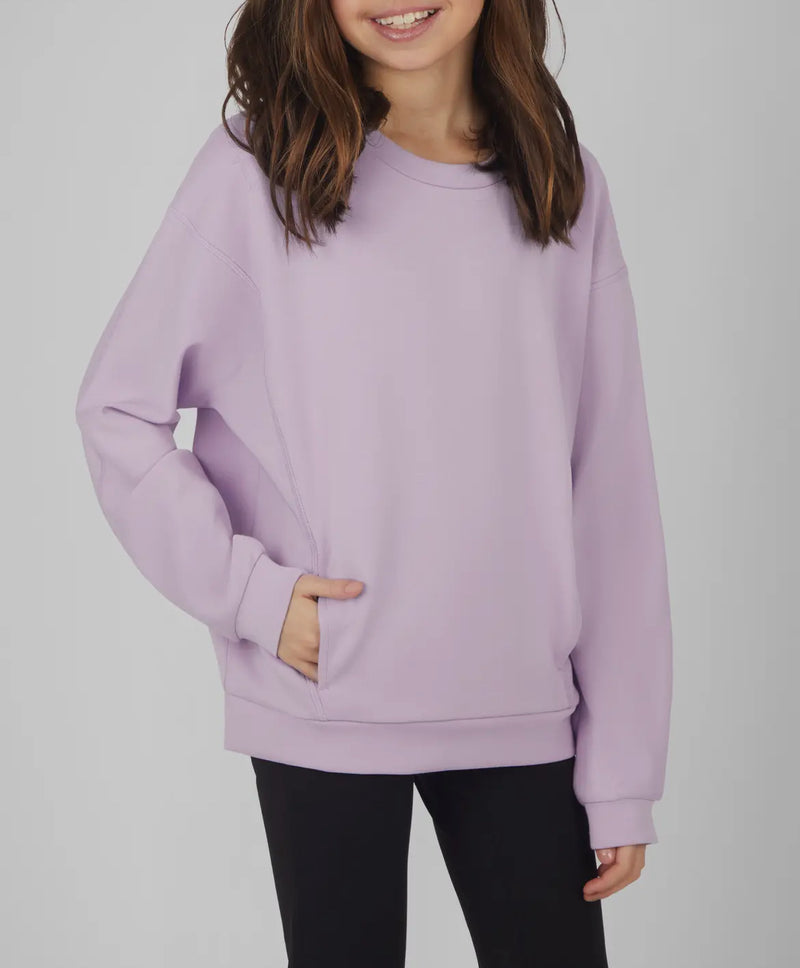 Girls Airy Scuba Pullover with Pockets