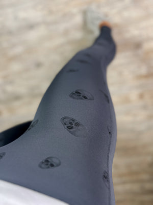 Skull Foil High Waisted Leggings