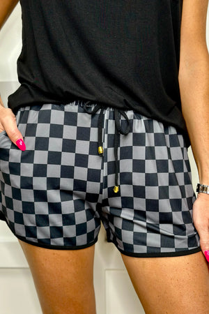 Black/Grey Checkered Every Day Shorts Pre-Order