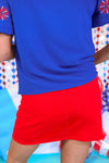 Red Soft Denim Skirt / PRE-ORDER / Ships by 5-16