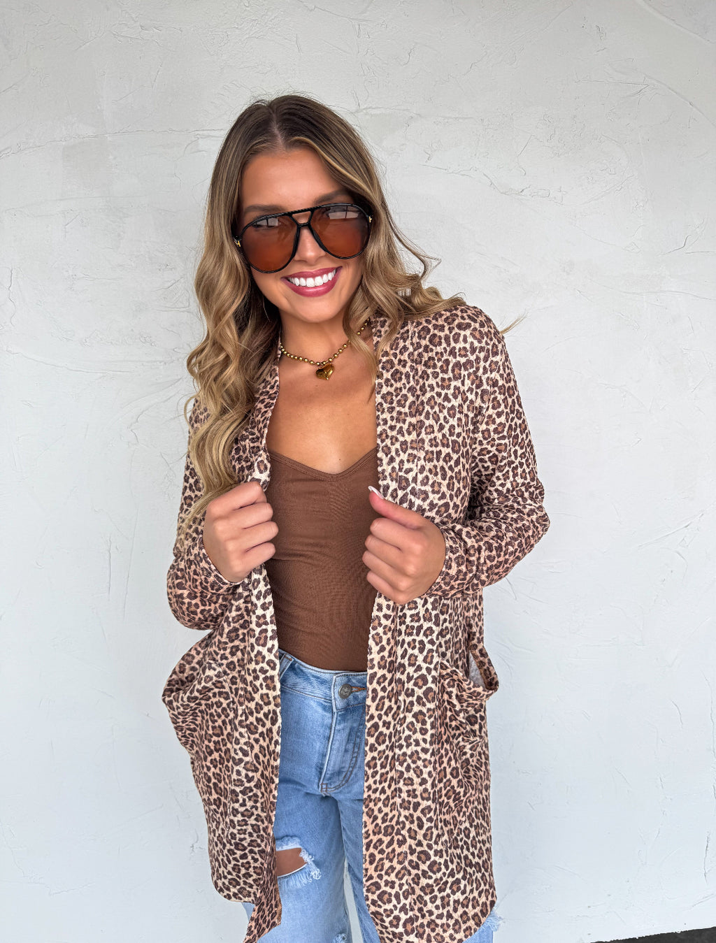 Connie Cardigan (Cheetah) - One Size