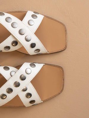 Kendall Studded Cross Sandals