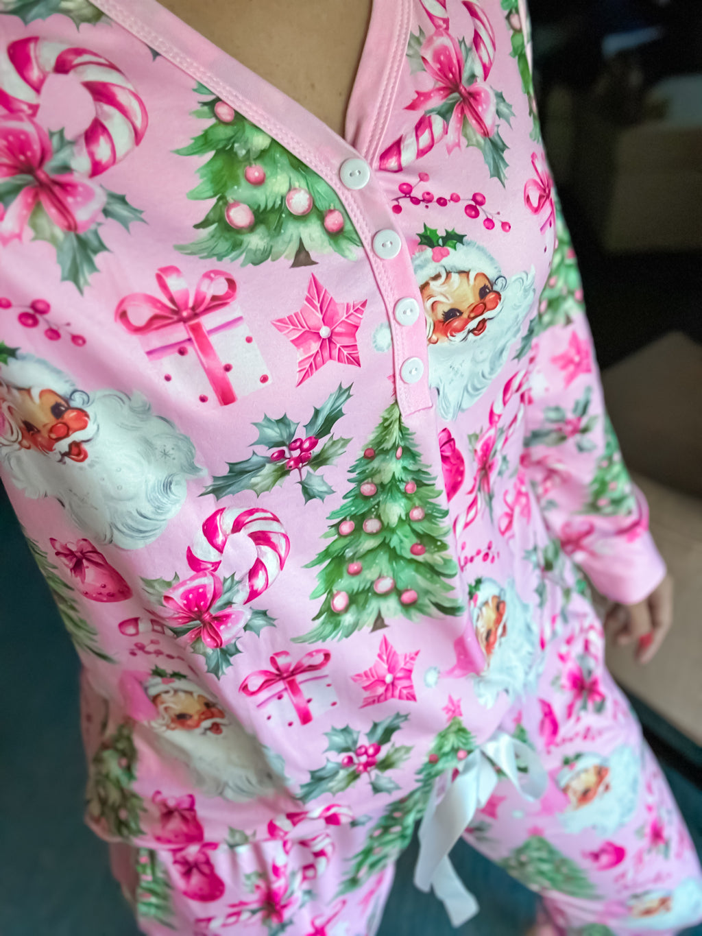 Pink Christmas Butter PJ Set