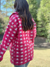 *DOORBUSTER* Check Me Out Boucle Coat (Hot Pink)