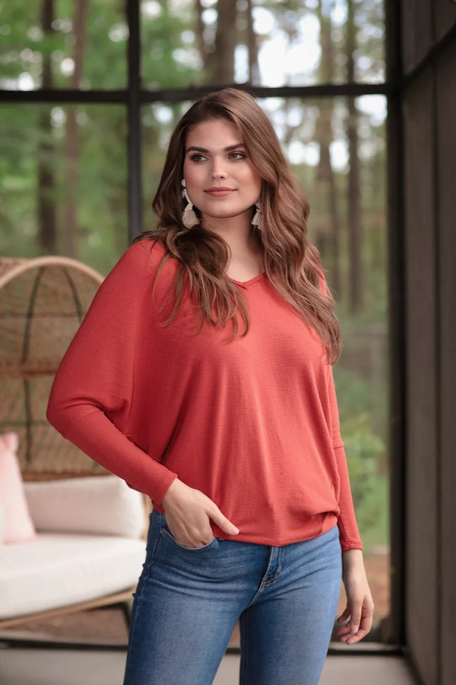 Molly Dolman Top (Pumpkin)