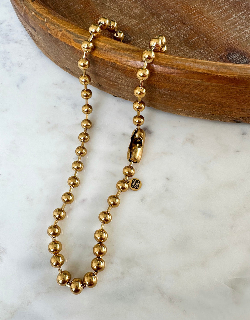 Ball n’ Chain Necklace (Gold)