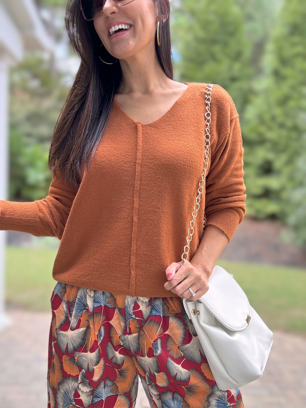 Lila Soft Brushed Sweater (Rust)