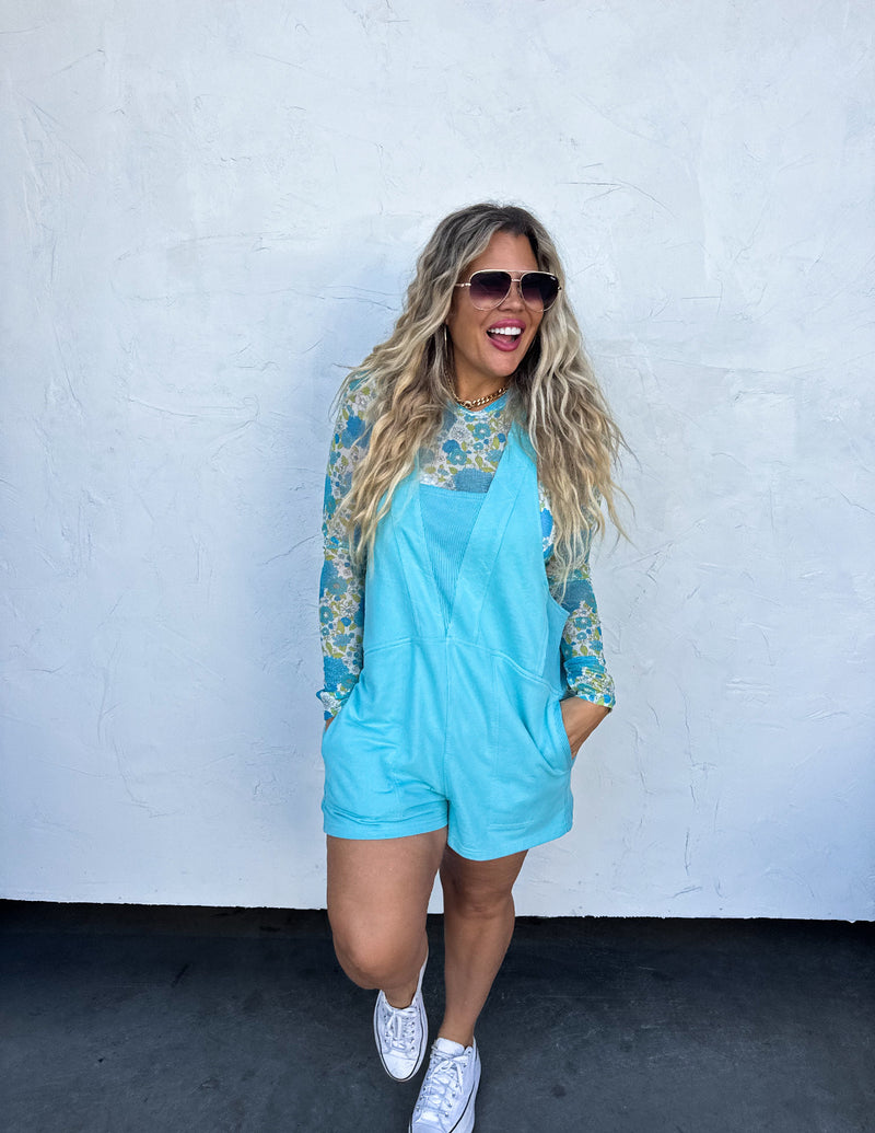 Days Of June Romper (Aqua)