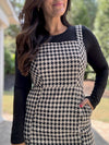 Houndstooth Overall Dress