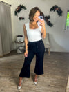 Gloria Textured Cropped Pants