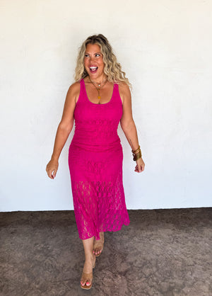 Lorelei Lace Dress (Pink)/ Pre-Order/ Ships in 2 Weeks