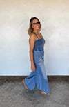 Talking Smock Denim Jumper/ Pre-Order/ Ships Mid June